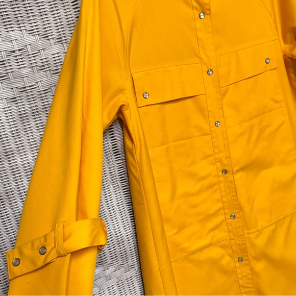 RARE! Vintage Bonnie Cashin A Line Canvas Trench Coat Size 6 - YELLOW 60s/70s - Picture 4 of 15